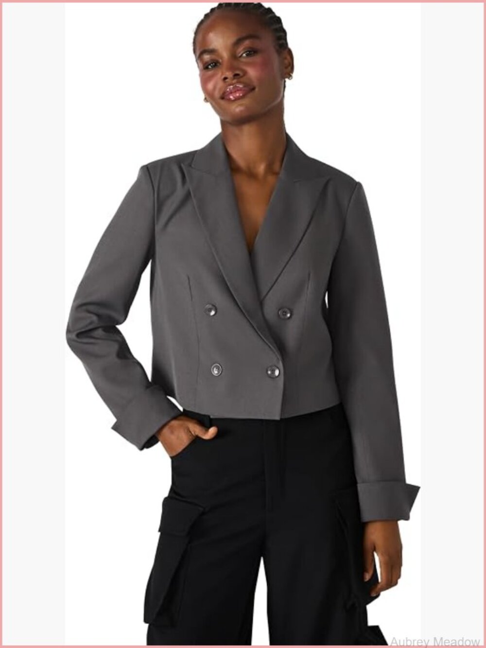 Women's Suiting Blazer - Long Sleeve Button Front - Solid